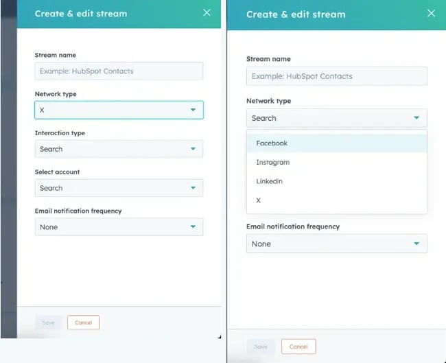 setting up a stream in beragampengetahuan’s social media monitoring tool